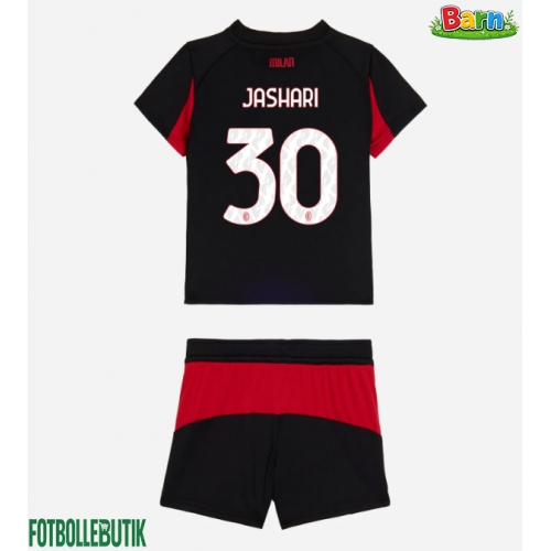 AC Milan Ardon Jashari #30 Hemmaställ Barn 2025-26 Kortärmad (+ Korta byxor)